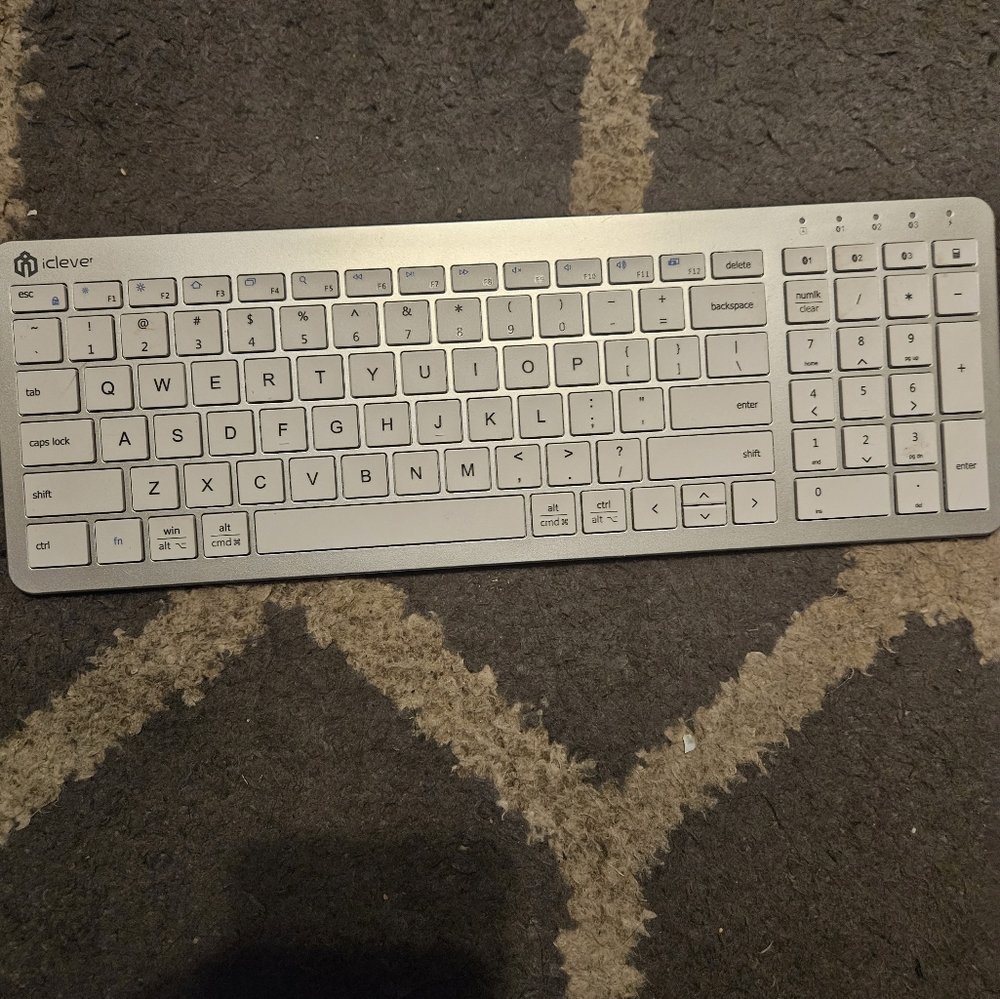 Silver iclever Bluetooth wireless keyboard